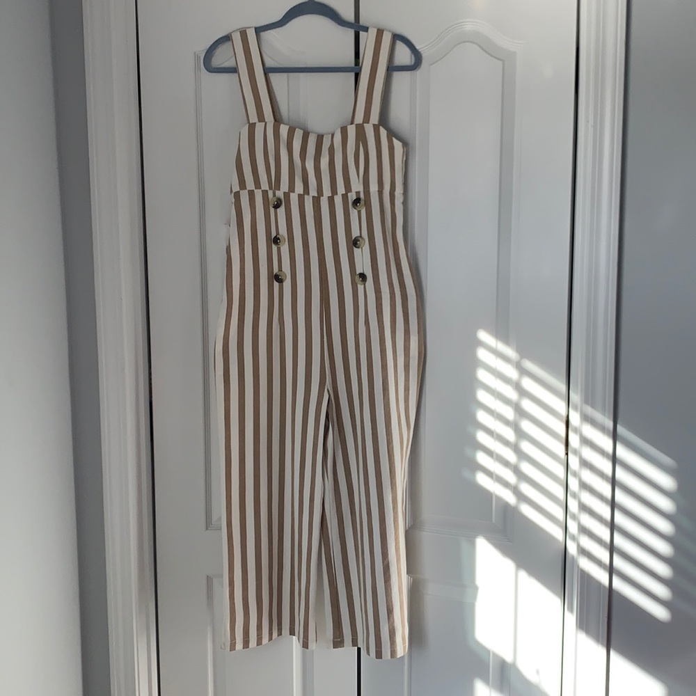 Urban Outfitters Brown/White Jumpsuit
